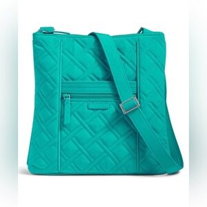 NWOT Turquoise Sea Blue Green Vera Bradley Med Hipster Crossbody Messenger Bag